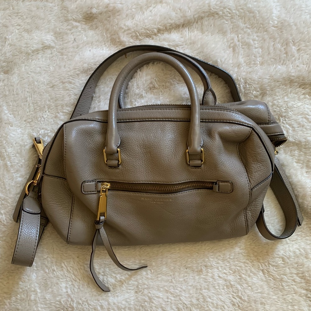 Marc Jacobs taupe satchel bag